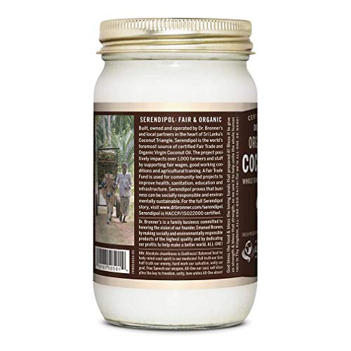 Dr Bronners, Coconut Oil Virgin White Kernel Organic, 14 Fl Oz