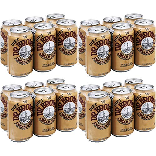 Dr. Brown Soda Cream Soda Diet 6 Pack, 12-Ounces Pack Of4