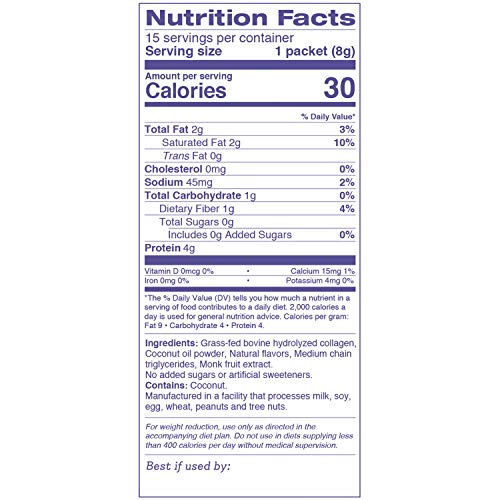 Keto Coffee Creamer Vanilla With Coconut Oil &Amp; 100% Grass-Fed Co