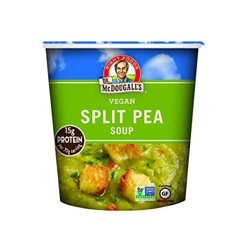 Dr. Mcdougalls Right Foods Vegan Split Pea Soup, 2.5 Ounce Cups