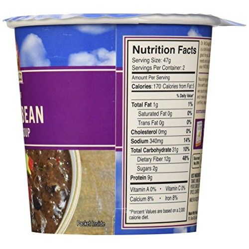 Dr. Mcdougalls Vegan Black Bean &Amp; Lime Soup, 3.4 Oz