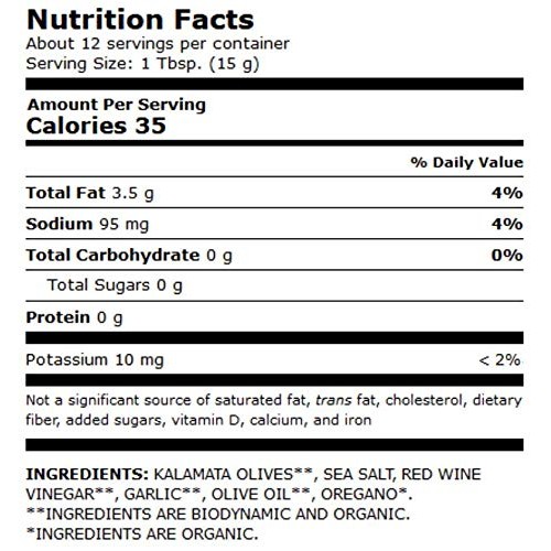 Dr. Mercola Solspring Biodynamic Organic Kalamata Olive Tapenade