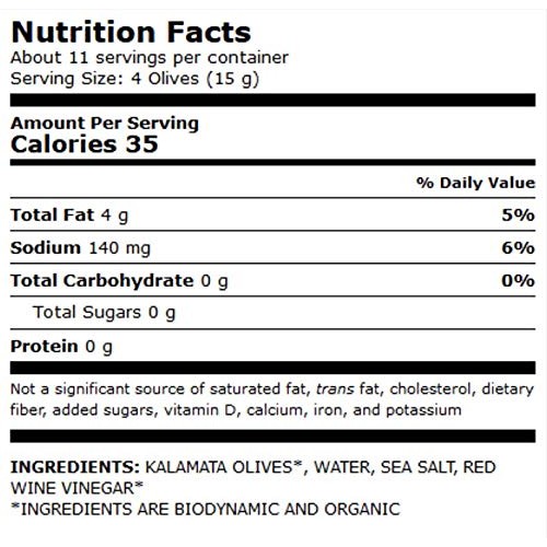 Dr. Mercola Solspring Biodynamic Organic Kalamata Pitted Olives,