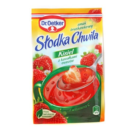 Dr Oetker Slodka Chwila Kisiel Strawberry 5-Pack 5X31.5G/5X1.1Oz