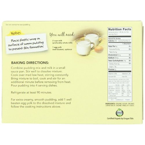 European Gourmet Bakery Organic Pudding Mix, Vanilla, 3.5 Ounce ...