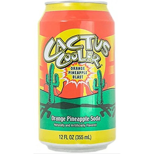 Cactus Cooler Soda Orange Pineapple Blast 12 Pack 12-Ounce Cans