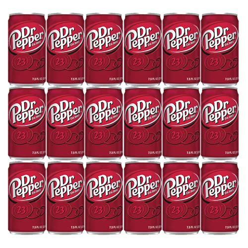 Dr Pepper Soda Mini Cans, 7.5Oz Cans 18-Pack