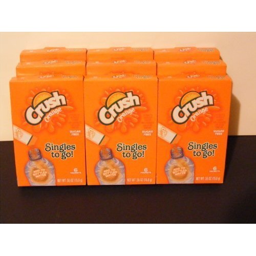 Lot Of 9 Boxes/54Packets-Orange Crush Sugar Free- Singles To Go!