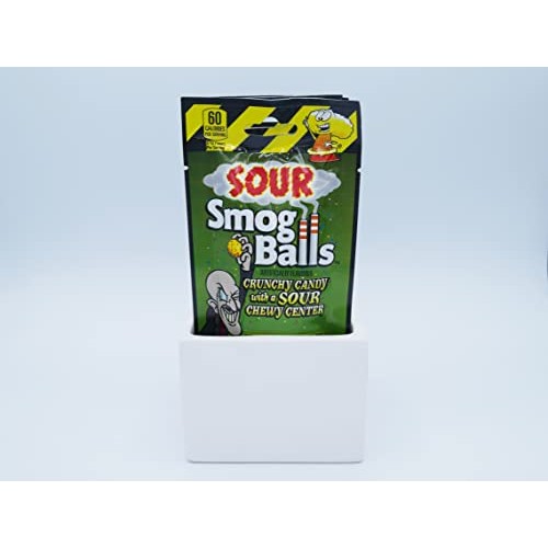 TOXIC WASTE Sour Smog Balls 6 Pack - Crunchy Candy with a Chew...