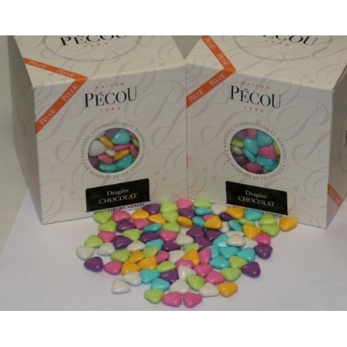 Dragees Pecou, French Dragees 70% Cocoa Mini Chocolate Hearts Dr
