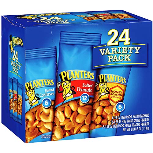 Planters Nut 24 Count-Variety Pack, 2 Lb 8.5 Ounce Carrier To Sh