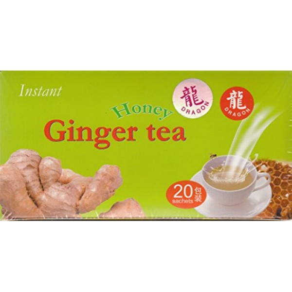 Dragon Instant Honey Ginger Tea, 0.63 Oz., 20 Bag