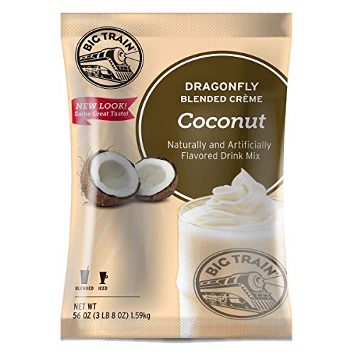Big Train Dragonfly Blended Crème Frappe Mix, Coconut, 3.5 Pound