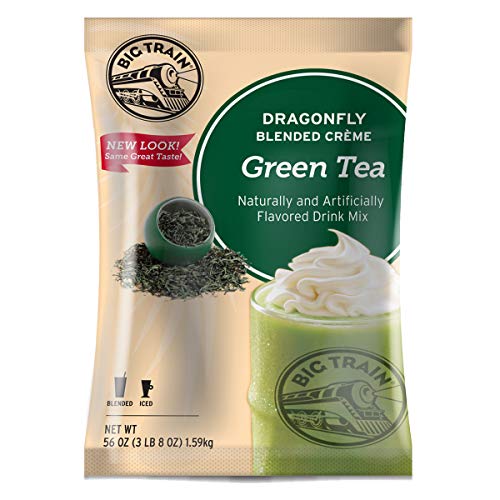 Big Train Dragonfly Blended Crème Frappe Mix, Green Tea, 3.5 Pou