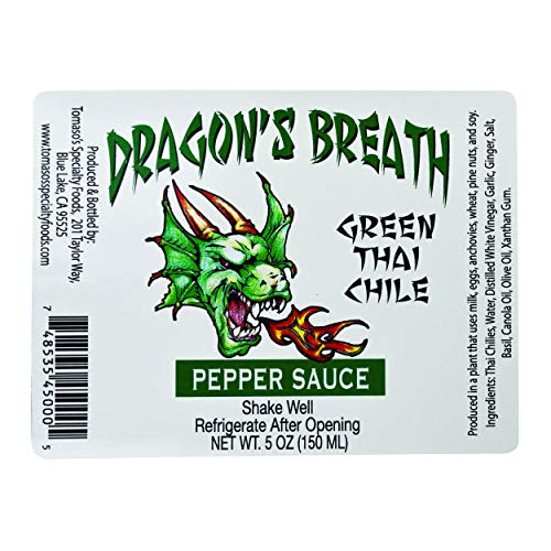 Dragons Breathe Pepper Sauce Green Thai Chili With Spicy Bold