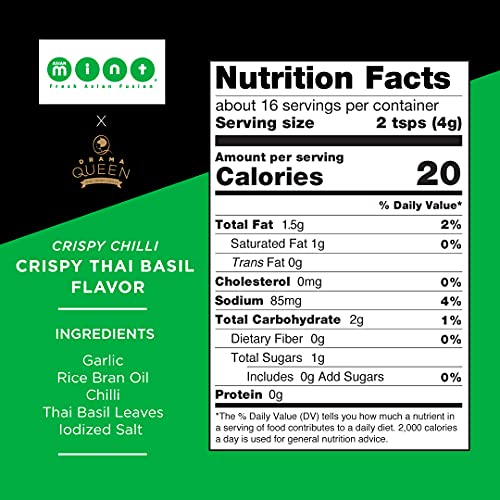 Drama Queen Crispy Thai Basil Flavor - Chili Oil - a Premium Hot...