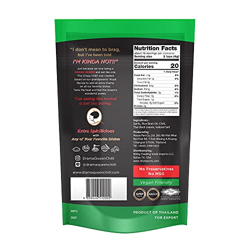 Drama Queen Crispy Thai Basil Flavor - Chili Oil - a Premium Hot...
