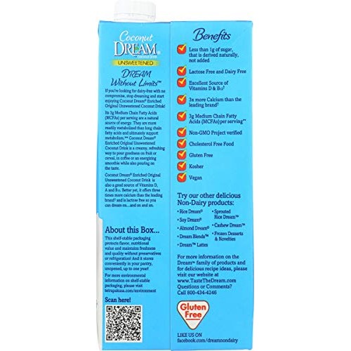 Coconut Dream Enriched Original Unsweetened Coconut Drink, 32 Fl