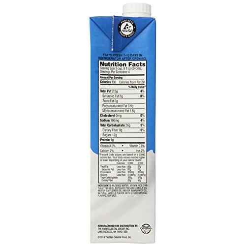 Rice Dream Classic Vanilla Rice Drink, 32 Fl. Oz. Pack Of 12