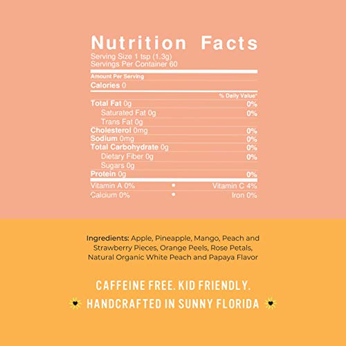 Katys Peach Bellini Loose Leaf Tea - White Peach Herbal Refres