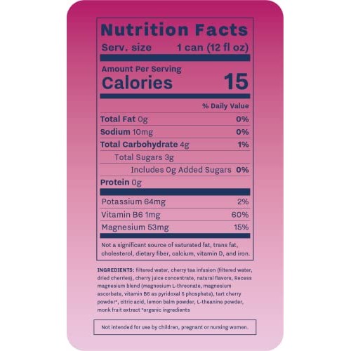 Recess Mood Magnesium Supplement Drink Calming Beverage, 12 Ounc...