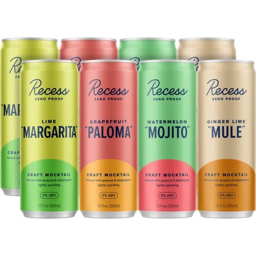 Recess Zero Proof Sampler, Craft Mocktails, Alcohol Free Drinks,... Recess Zero Proof Sampler, Craft Mocktails, Alcohol Free Drinks,...