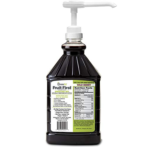 Drinkfit Blender Smoothie Mix - Concentrated Real Fruit Puree -