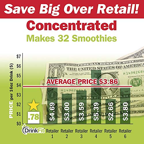 Drinkfit Blender Smoothie Mix - Concentrated Real Fruit Puree -