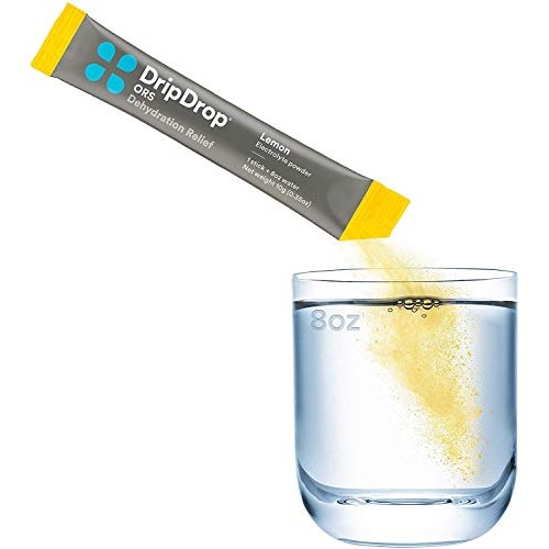 Dripdrop Electrolyte Powder For Dehydration Relief, Lemon, 16 Co