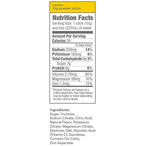 Dripdrop Electrolyte Powder For Dehydration Relief, Lemon, 16 Co