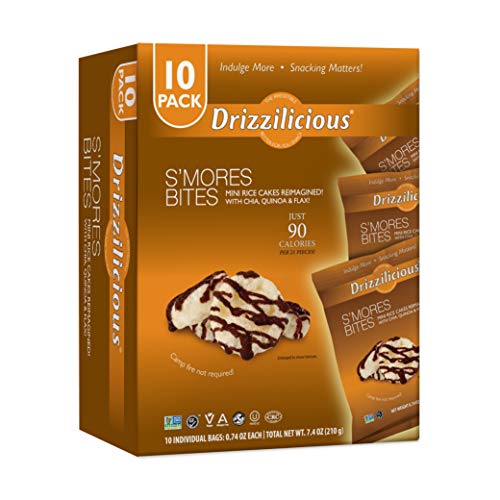Drizzilicious Smores 10 Pack | Mini Snack Chocolatey Rice Cakes