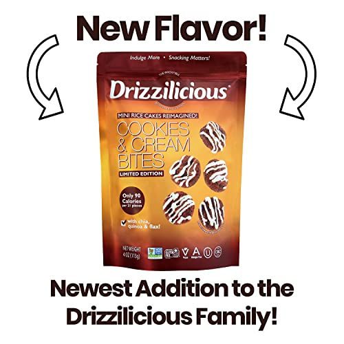 Drizzilicious Smores 4oz 2 Pack | Mini Snack Chocolatey Rice Ca...