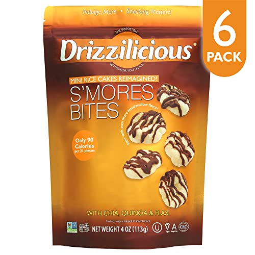 Drizzilicious Smores 4oz 6-Pack | | Mini Snack Chocolatey Rice ...