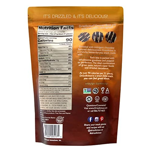 Drizzilicious Smores 4oz 6-Pack | | Mini Snack Chocolatey Rice ...