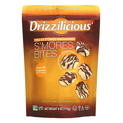 Drizzilicious Smores 4oz 6-Pack | | Mini Snack Chocolatey Rice ...