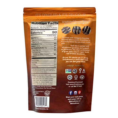 Drizzilicious Smores 4Oz Single Pack | Mini Snack Chocolate Ric