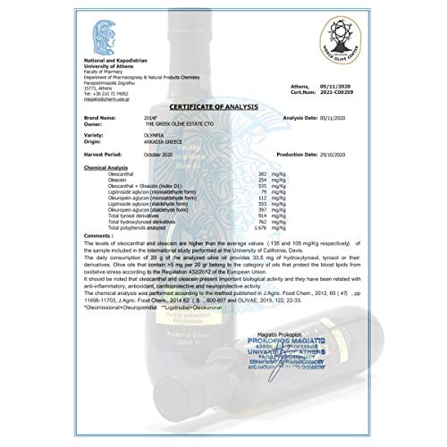 Organic Extra Virgin Olive Oil Drop Of Life | Unfiltered Natural