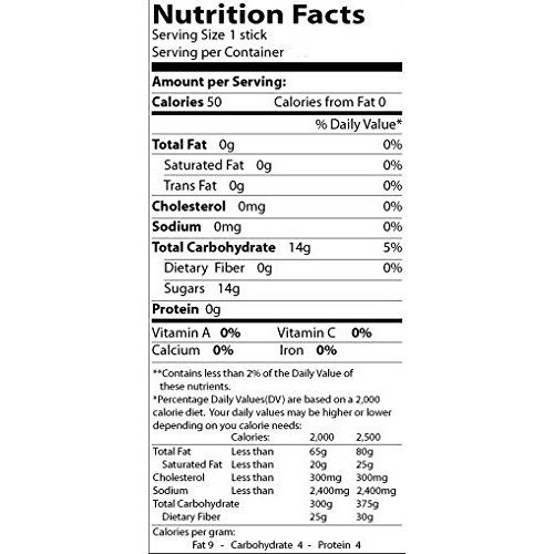 Root Beer Wrapped Rock Candy Sticks 10 Pieces