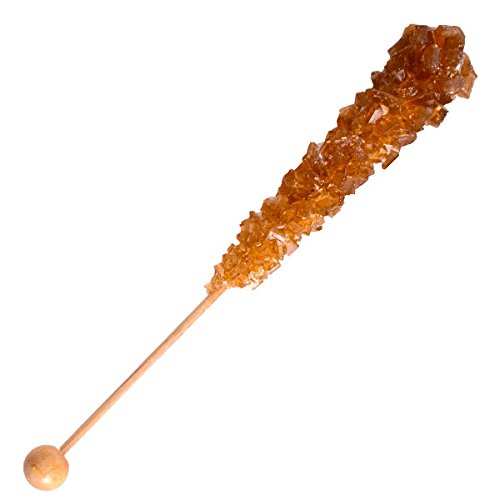Root Beer Wrapped Rock Candy Sticks 10 Pieces