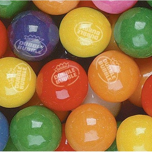 Dubble Bubble Tropical Fruit 24Mm Gumballs 1 Inch, 5 Pounds Appr