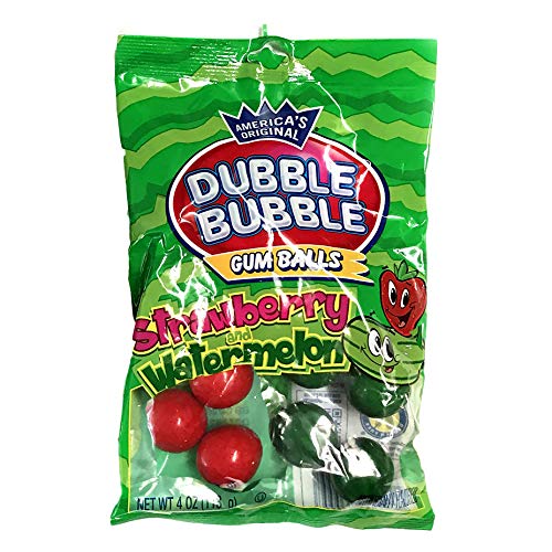 Dubble Bubble 1 Bag Strawberry And Watermelon Flavored Gum Bal