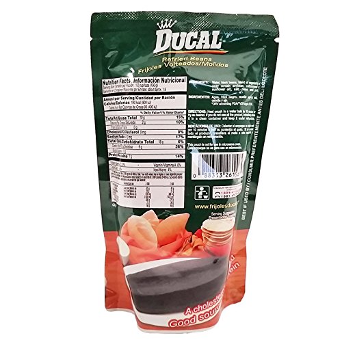 Ducal Refried Black Beans 14.1Oz / 400Grs Frijoles Negros Voltea