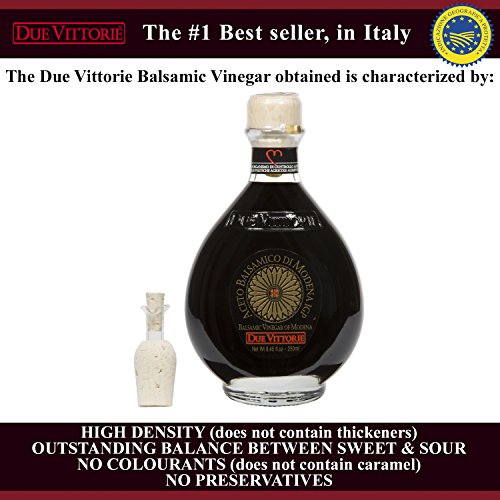 Due Vittorie Oro Gold Balsamic Vinegar With Pourer, 8.45Fl Oz /