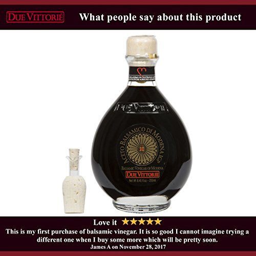 Due Vittorie Oro Gold Balsamic Vinegar Without Pourer, 8.45Fl Oz