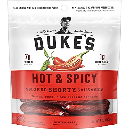 Duke Shorty Smoked Sausage Hot & Spicy, 5 Oz, 1 Count SNACKS - ...