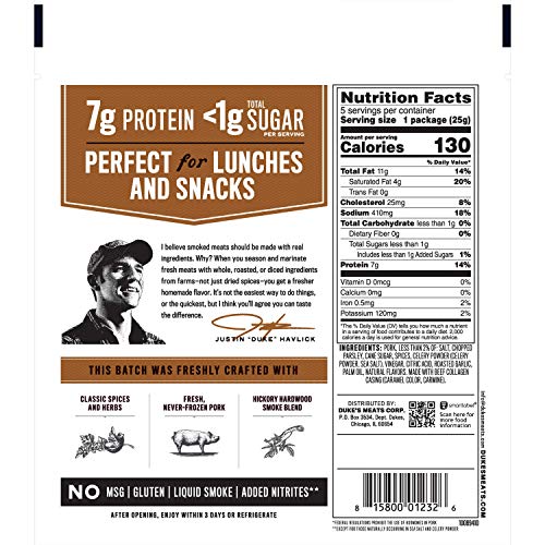 Dukes Original Recipe Smoked Shorty Sausages, Keto Friendly, On