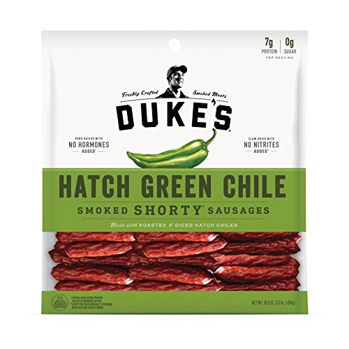 Dukes Hatch Green Chile Pork Sausages, 16 Ounce Dukes Hatch Green Chile Pork Sausages, 16 Ounce