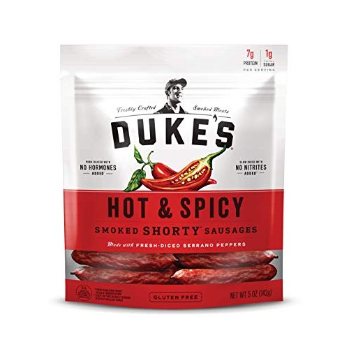 Dukes Hot &Amp; Spicy Smoked Shorty Sausages, Keto Friendly, 5 Oz,