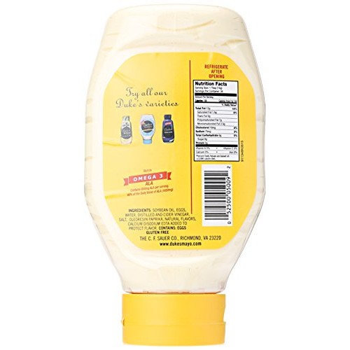 Dukes Mayonnaise Squeeze, 18 Oz