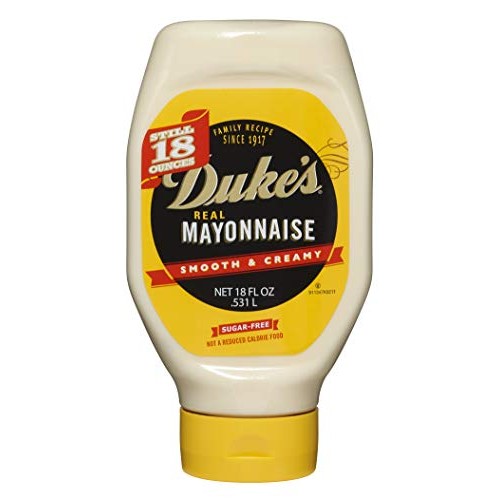 Dukes Real Mayonnaise Squeeze Sugar Free 18 Ounce